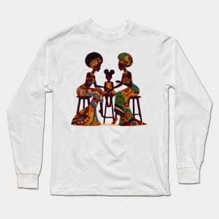 Afrocentric Women And Girl Long Sleeve T-Shirt